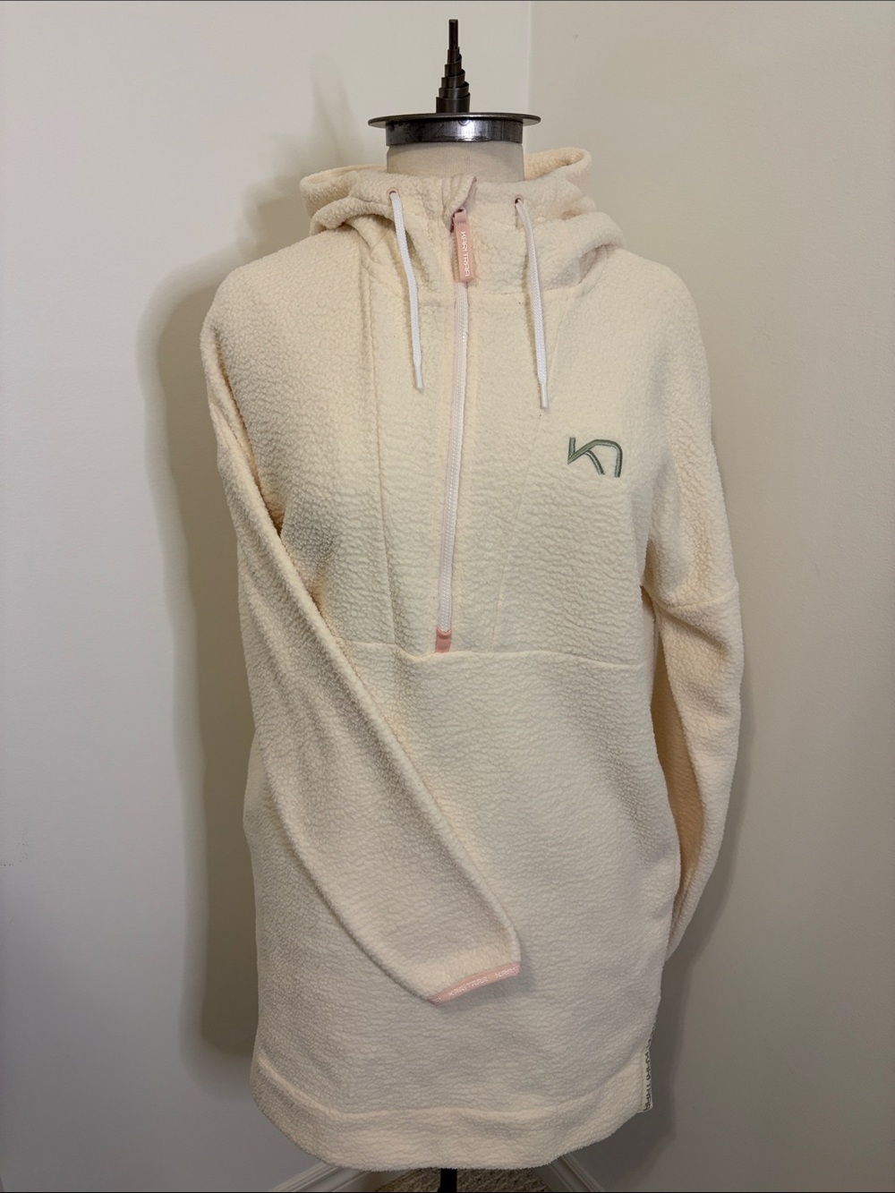 KARI TRAA Røthe L Hood Long Fleece Pullover Hoodie Tunic (Size Small)